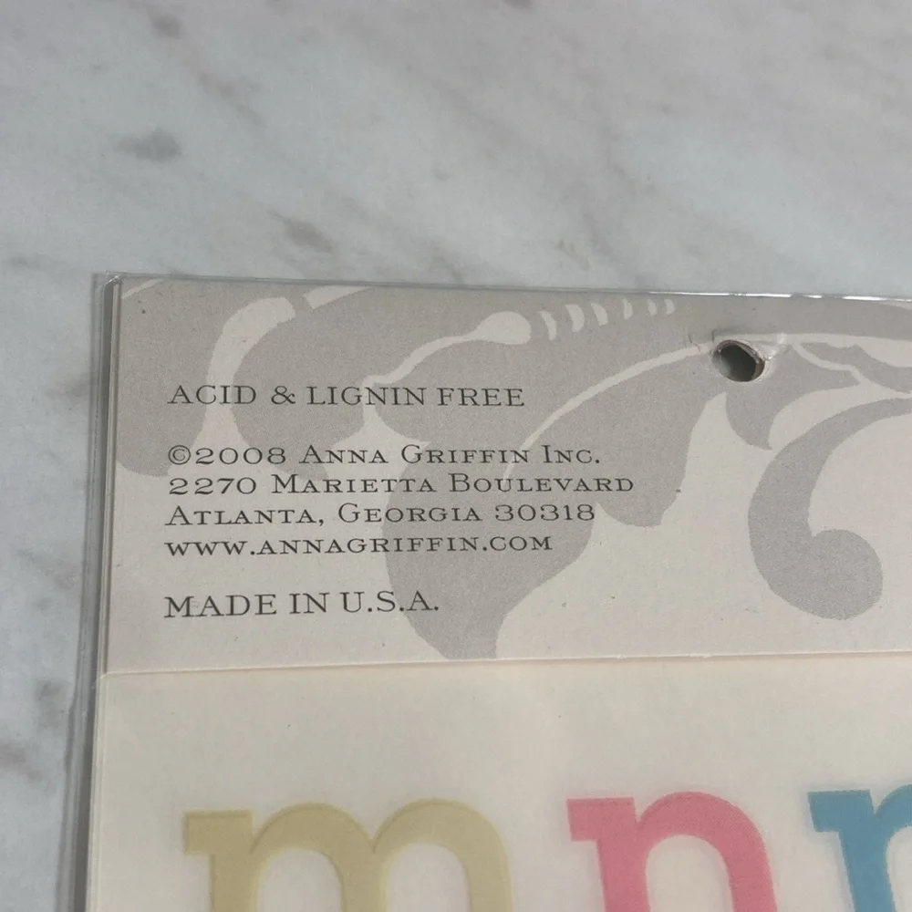 Anna Griffin Hannah Rub On Alphabet NEW